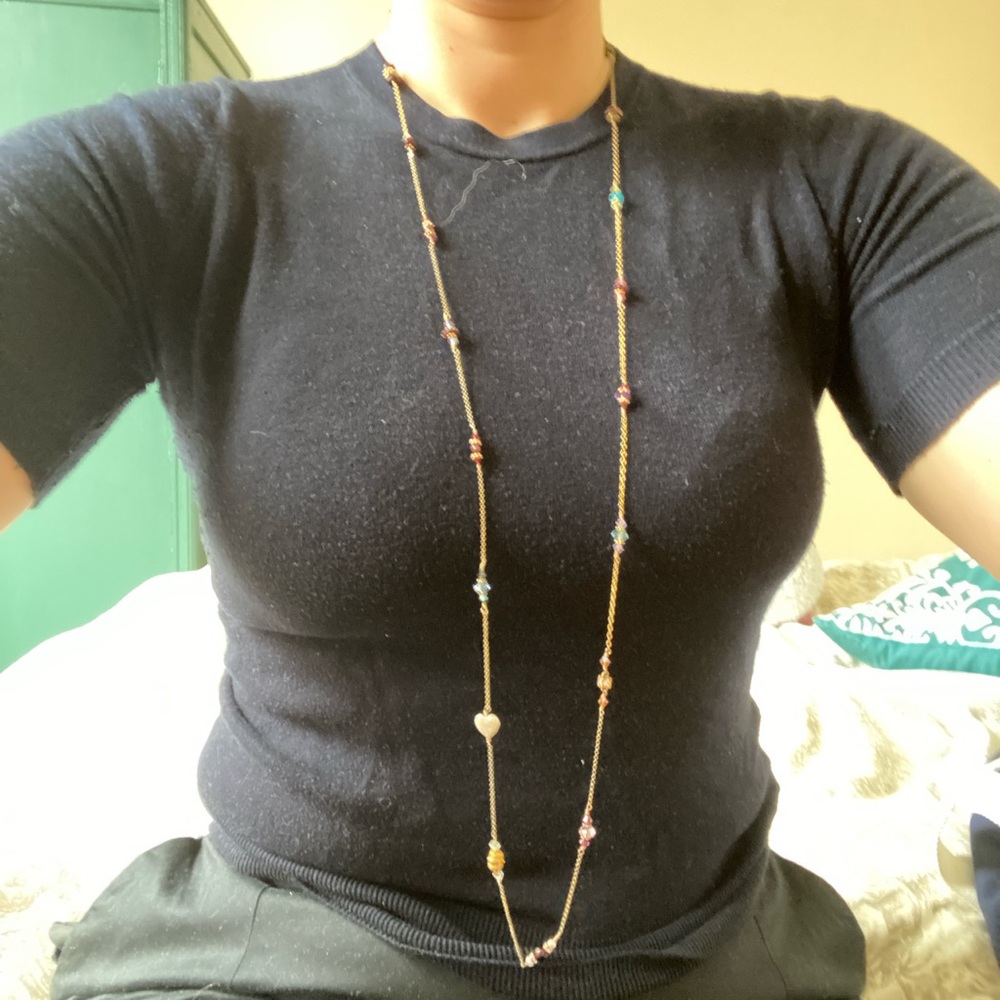 J. Crew pearl and crystal gem necklace $50